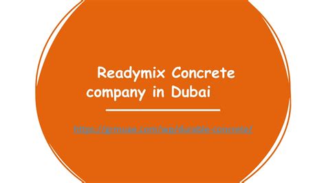 Ppt Readymix Concrete Company In Dubai Powerpoint Presentation Free