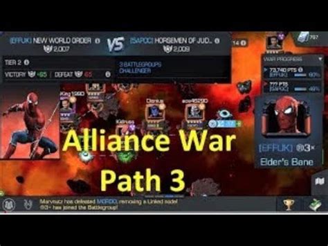 Mcoc Alliance War Path Marvel Contest Of Champions Youtube