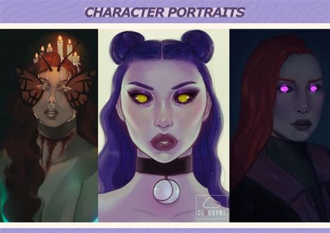 Draw Your Oc Portrait Dnd Character Portrait By Sailorcloud Fiverr