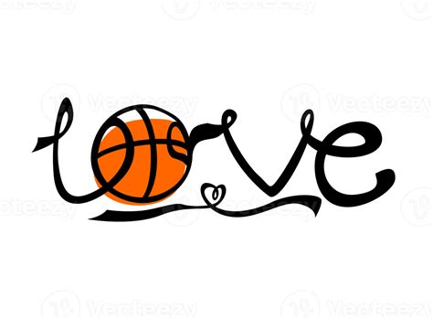 Love Basketball Typography Design 12996803 PNG