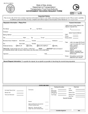 Fillable Online State Nj Opra Request Form State Of New Jersey