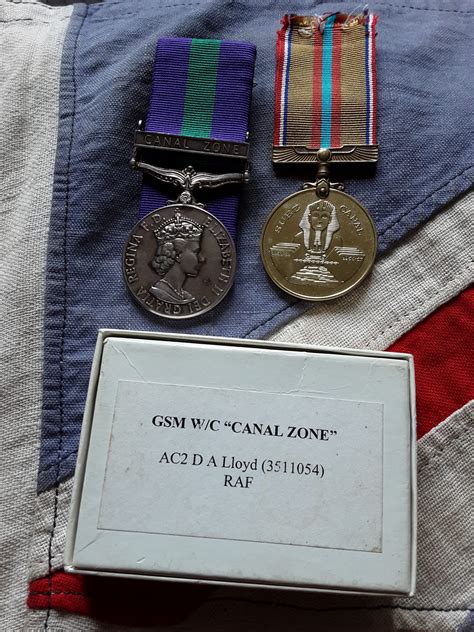 Canal Zone General Service Medal Suez Medal Douglas Arthur Lloyd