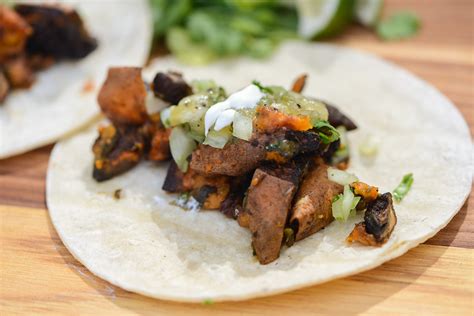 Grilled Mushroom Sweet Potato And Poblano Pepper Tacos Recipes The