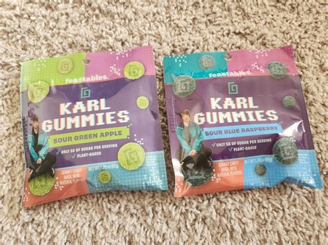 Mr Beast Feastables Karl Gummies 2 Bags Sour Green Apple Blue