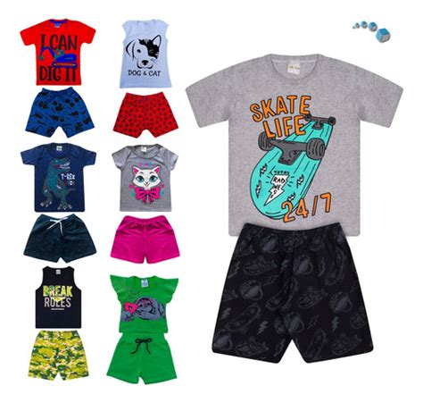 Kit Lote Conjuntos Roupa Infantil Menino Menina Atacado Dubabox