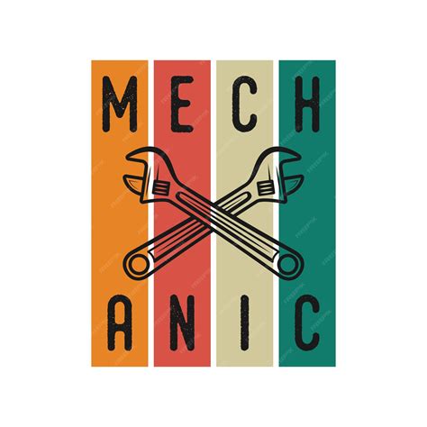 Premium Vector Vintage Typography Retro Mechanic Worker Engineer