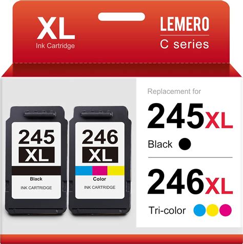 Amazon LEMERO 245XL 246XL Combo Pack Replacement For Canon Ink