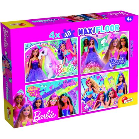 Barbie maxi színező puzzle 4 x 48 darab LISCIANI eMAG hu