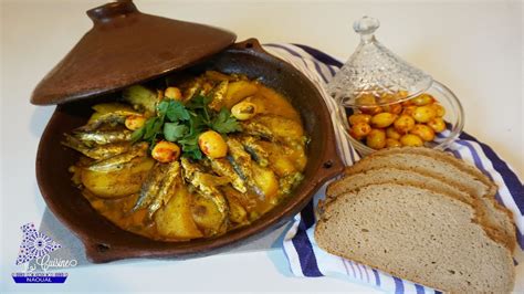 Marokkanische Tajine mit Gemüse und Sardellen Fisch Tajine