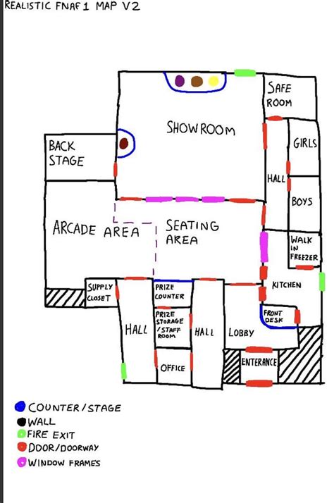 Realistic Fnaf 1 Map Attempt 2 Rfivenightsatfreddys