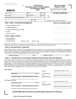 Mississippi Ms Iit Mississippi Department Of Revenue Fill And