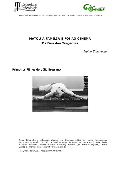 PDF Matou a família e foi ao cinema Os Fios das Tragédias