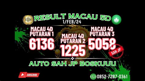 Prediksi Macau Hari Ini Jumat Februari Prediksi Totomacau