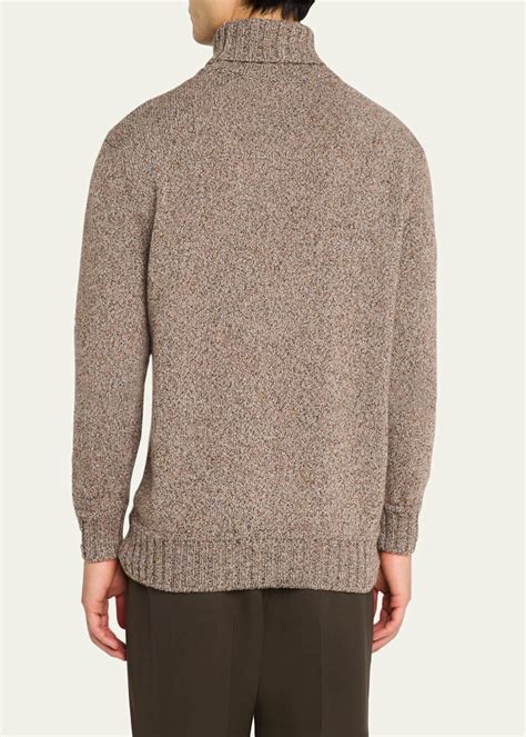 ZEGNA Men S Mouline Oasi Cashmere Turtleneck Sweater Bergdorf Goodman