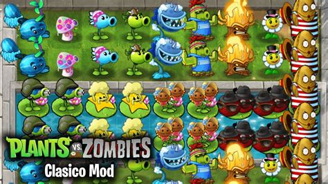 Plants Vs Zombies PAK Clasico Mod Many Retextured Plants Game