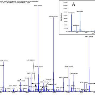 Mass spectrometry and tandem mass spectrometry of peptide with m/z... | Download Scientific Diagram