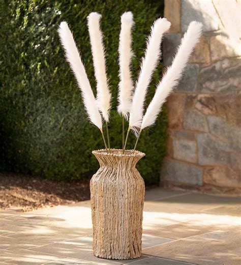 Faux Pampas Grasses Set Of Natural Vivaterra