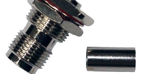 Tnc Bulkhead Crimp Jack Socket Rg Urm Urm Reverse Polarity