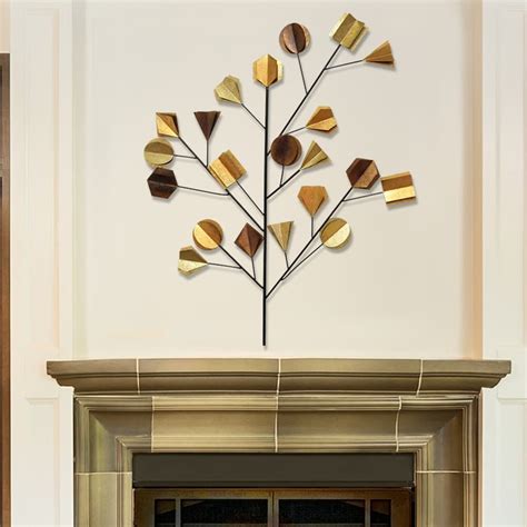 Stratton Home Decor Metallic Metal Tree Wall Decor Multicolor Metal