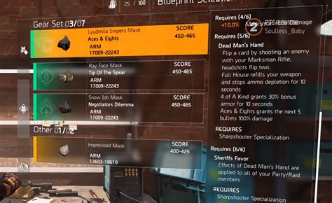 The Division Trois Nouveaux Gear Set Sur Le Pts Next Stage