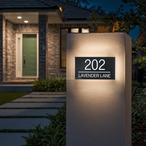 Modern Backlit House Number Sign: Custom LED Address Plate - Etsy in 2025 | House numbers, House