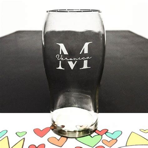 Vaso Pinta Con Inicial Y Nombre Vasos Personalizados LP