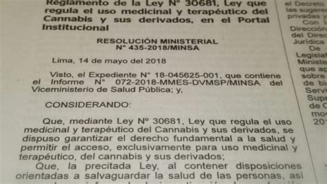 Publican Proyecto De Reglamento De La Ley Que Regula El Uso Medicinal Y