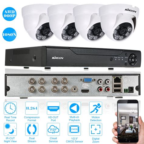 Kkmoon Ch Ahd N Dvr With Pcs P Ahd Cctv Camera Motion