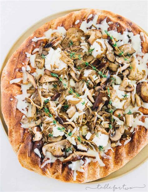 Triple Mushroom And Herb Grilled Pizza Mushroom Lovers Pizza