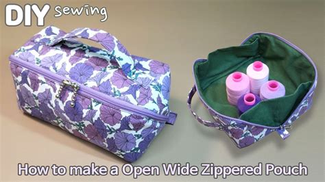 DIY 입큰 파우치 만들기 DIY Open wide Pouch Open Wide Zippered Pouch