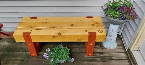 Wood Bench Outdoor Bench Rustic Bench Coffee Table Etsy