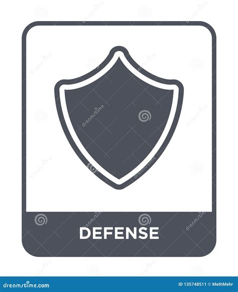 Defense Icon In Trendy Design Style Defense Icon Isolated On White