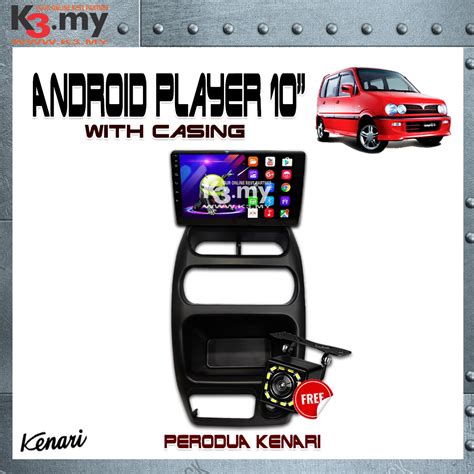 Perodua Kenari 10 Android Player GPS Waze Casing Set With Socket