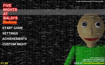 Five Nights At Baldi S Redone Old Version By Dreamfly Entertainment