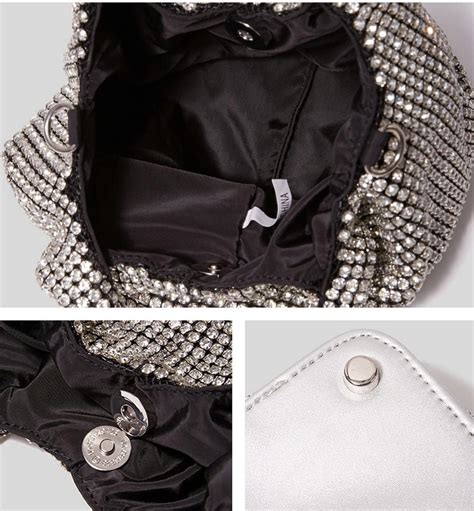 Allsolvable Mini bolsa de diamantes de imitación para mujer bolso de