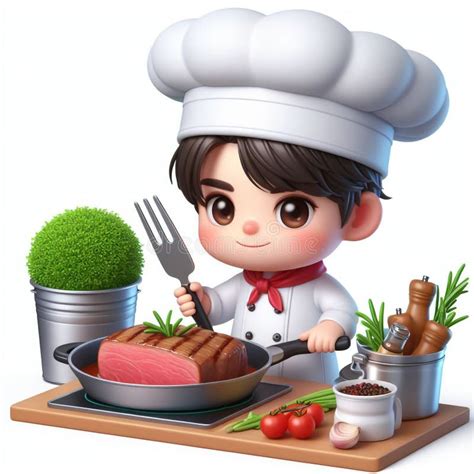 Caricatura Divertida De La Cocina Del Chef Stock De Ilustración