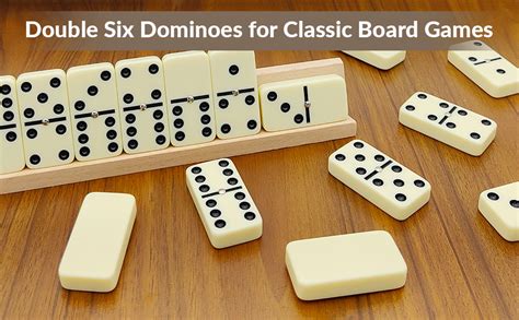 Dominoes Set For Adults With Wooden Racks Trays Double Six Dominoes