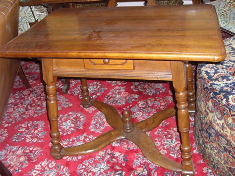 Continental Walnut Side Table With X Stretchers For Sale Antiques