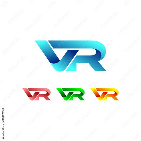 Vr Logo Design Vector Stock Vector Adobe Stock