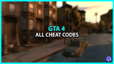 GTA 4 Cheats Guide (Xbox, PS4, PS5, PC) - Gamer Tweak