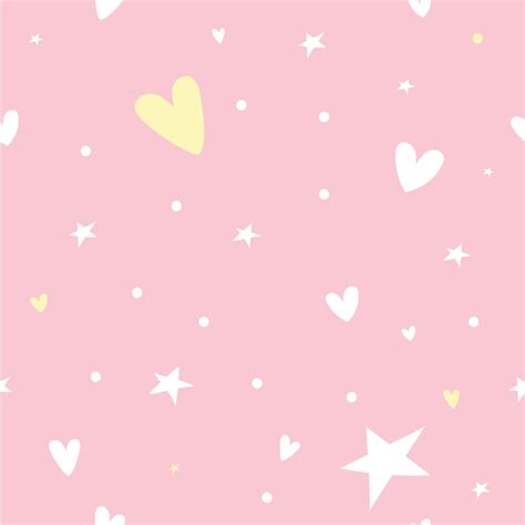 Pastel Sin Patrón Con Estrella Corazón Vector Premium