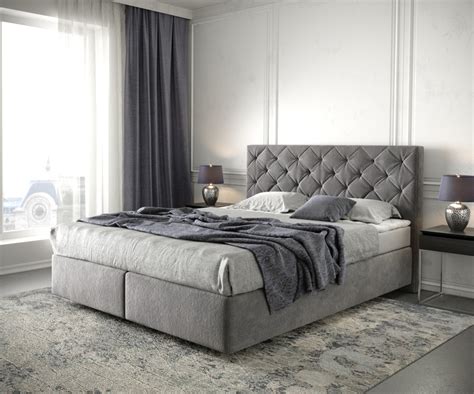 Lit Sommier Tapissier Dream Great X Cm En Microfibre Taupe Delife