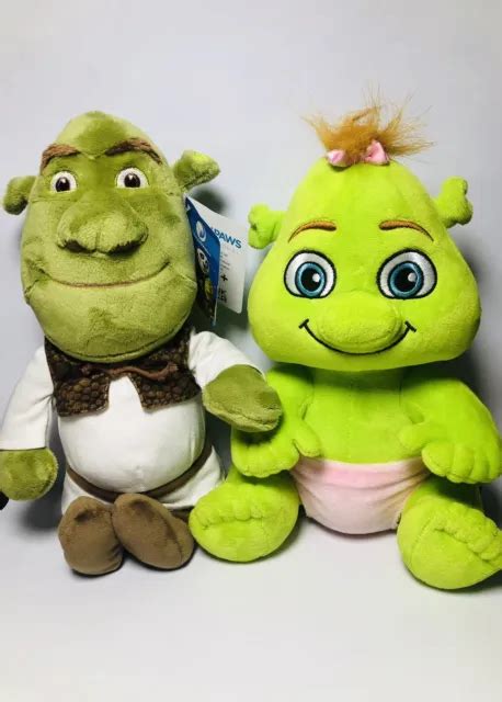 Shrek And Baby Ogre Shreks Adventure Poshpaws Soft Toy Plush Bundle