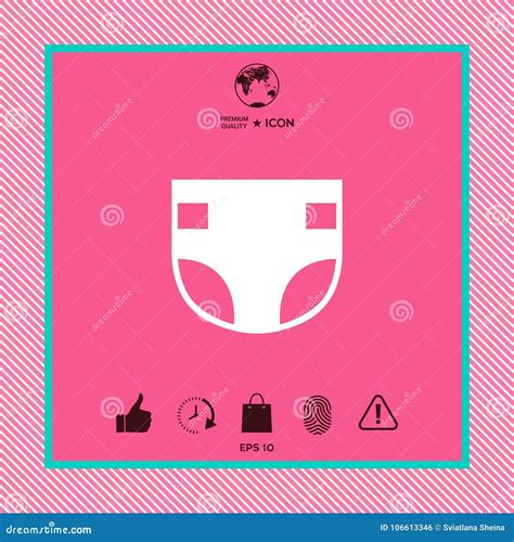 Nappy Symbol Icon Stock Vector Illustration Of Nappies 106613346