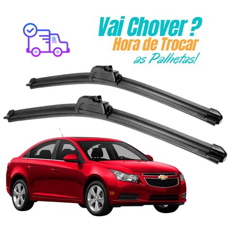 Par Palheta Limpador Parabrisa Silicone Dianteiro Chevrolet Gm Cruze