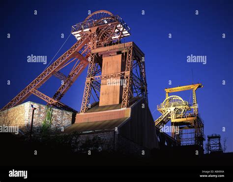 Rhondda Heritage Park Night View Of Towers Former Lewis Merthyr