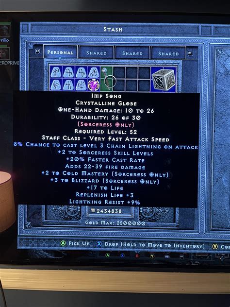 Insane Rare Cold Sorc Crystalline Globe For Sale On Xbox Or Pc