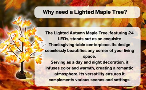 2 Packs Of 24 Inch Artificial Lighted Maple Tree Fall