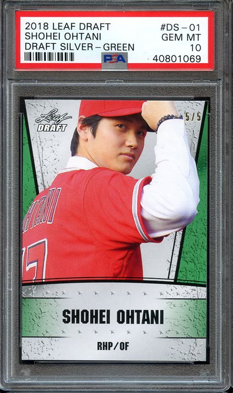 Lot Detail Leaf Draft Ohtani Draft Silver Ds Shohei Ohtani