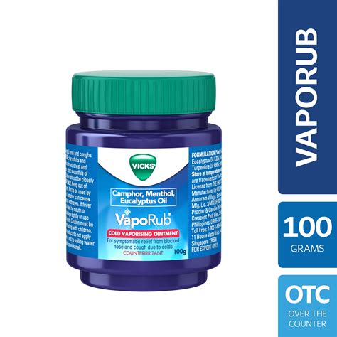 VICKS Vaporub 100g VICKS VAPORUB 100G Lazada PH